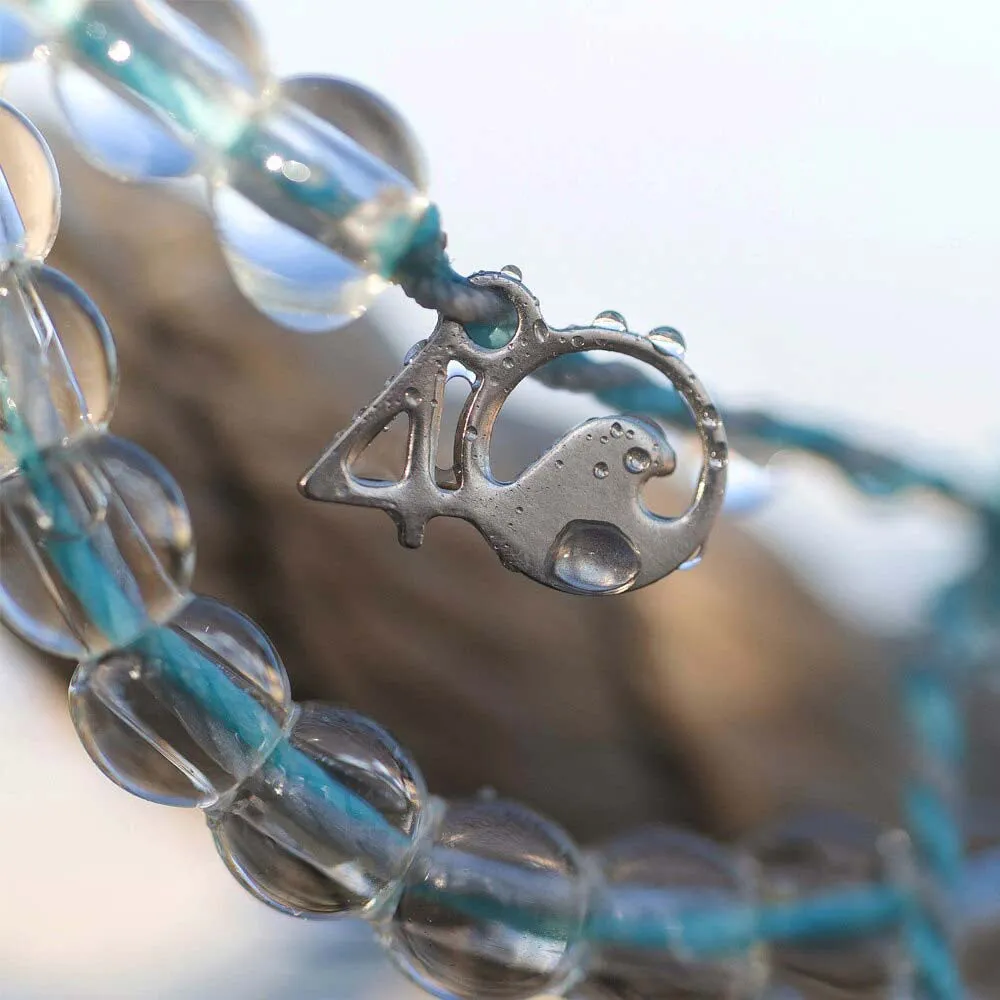 4Ocean Dolphin Light Blue & Grey Beaded Bracelet