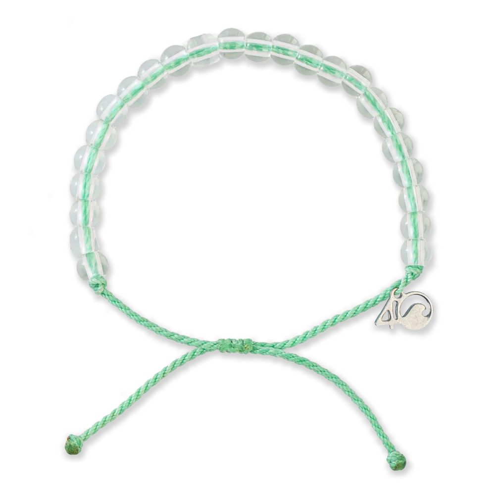 4Ocean Loggerhead Sea Turtle Sea Foam Green Beaded Bracelet