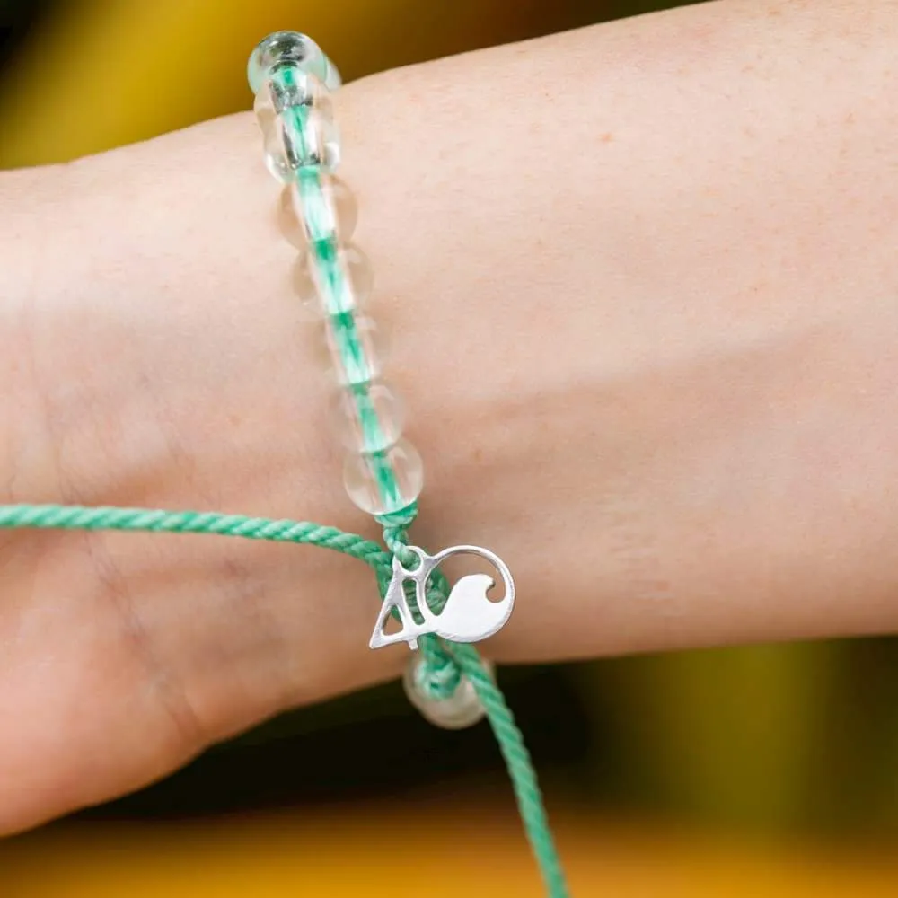 4Ocean Loggerhead Sea Turtle Sea Foam Green Beaded Bracelet