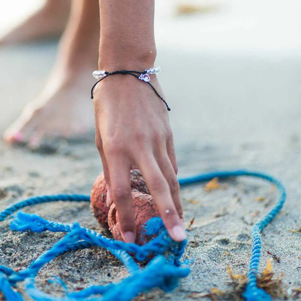 4Ocean Shark Black Beaded Bracelet