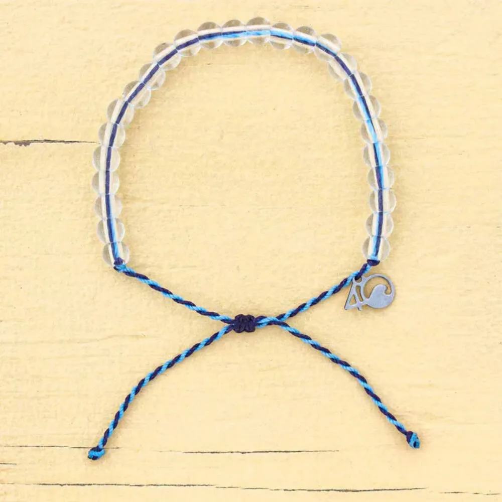 4Ocean Whale Light Blue & Purple Beaded Bracelet