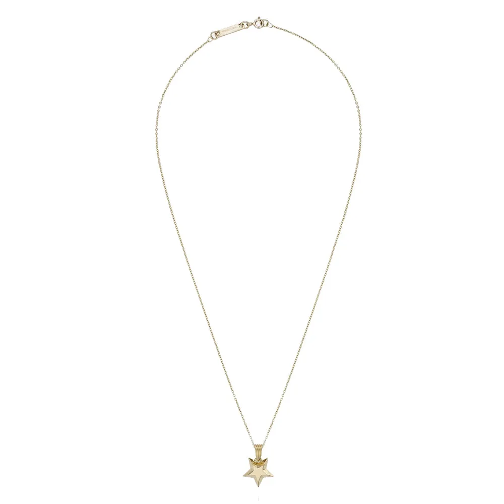 886 The Royal Mint - 886 Shooting Star Pendant, 18" Trace Chain 9ct Yellow Gold