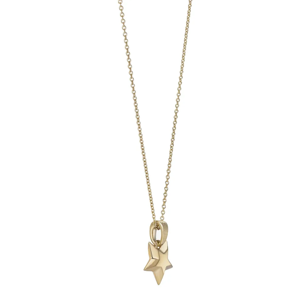 886 The Royal Mint - 886 Shooting Star Pendant, 18" Trace Chain 9ct Yellow Gold
