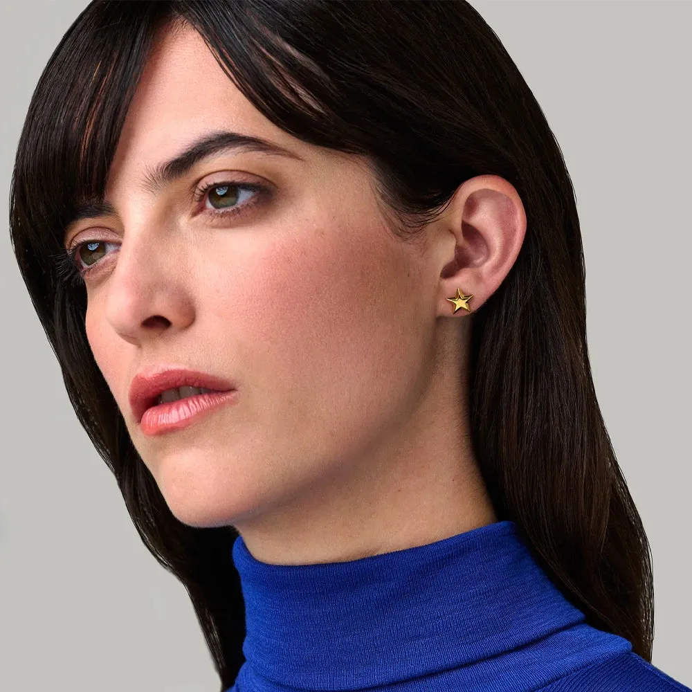 886 The Royal Mint - 886 Shooting Star Stud Earrings 10mm in 9ct Yellow Gold