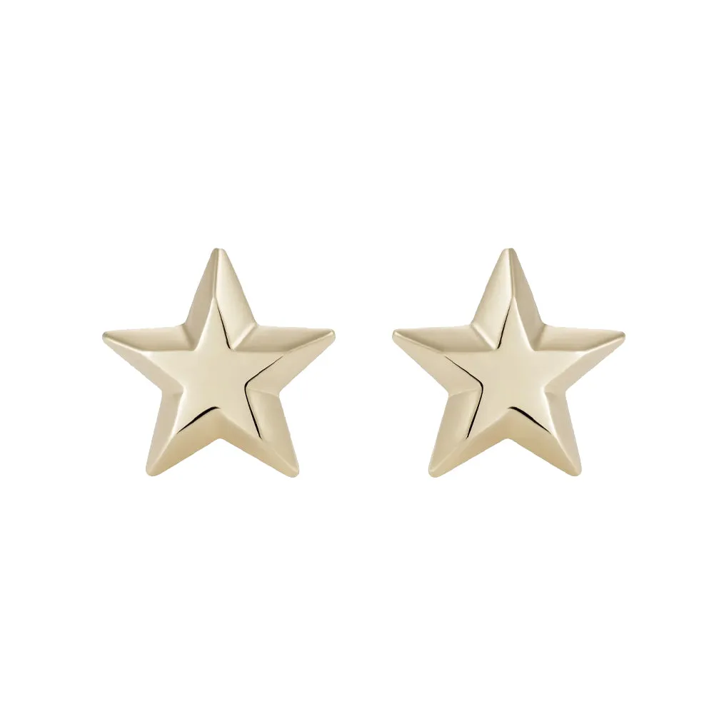 886 The Royal Mint - 886 Shooting Star Stud Earrings 10mm in 9ct Yellow Gold
