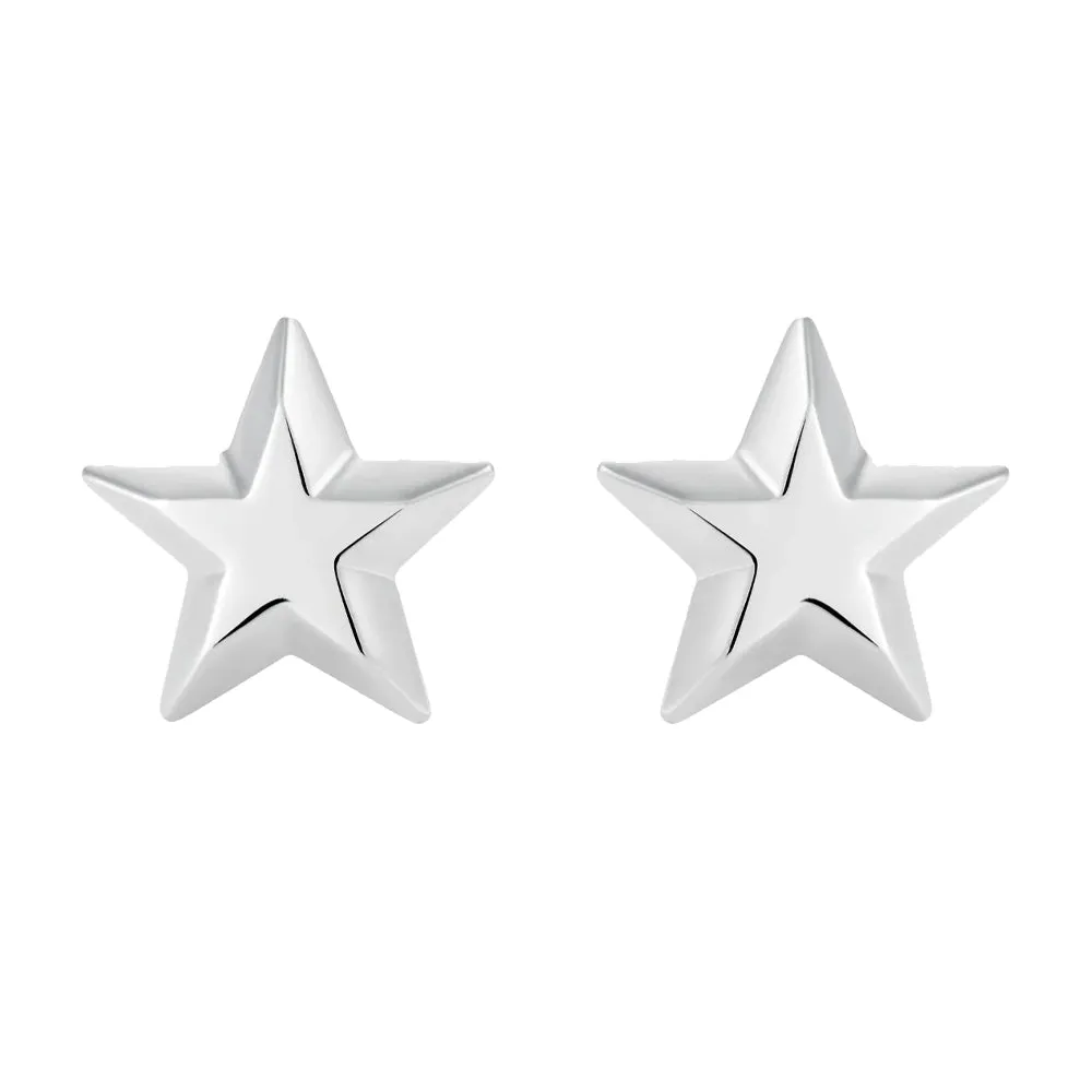 886 The Royal Mint - 886 Shooting Star Stud Earrings 10mm in Sterling Silver