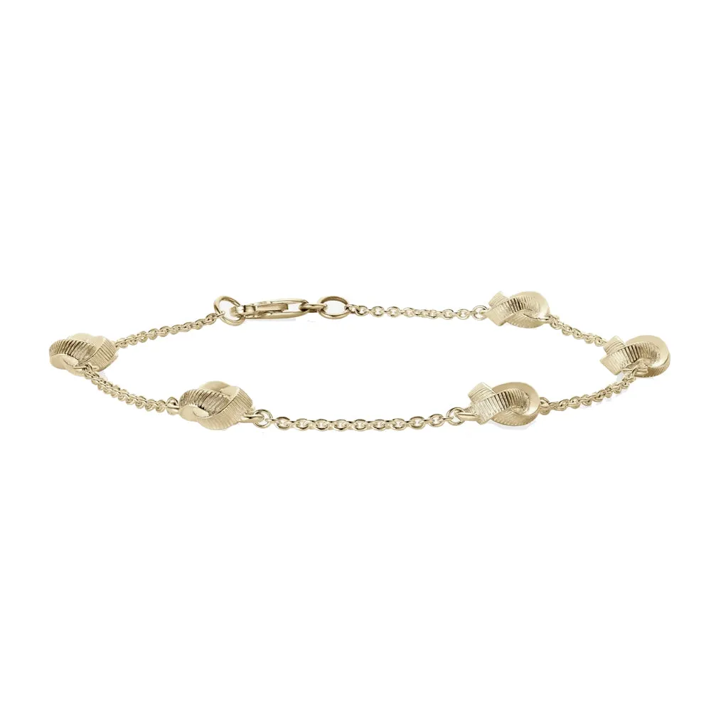 886 The Royal Mint - 886 Tutamen Knot Bracelet in 9ct Yellow Gold