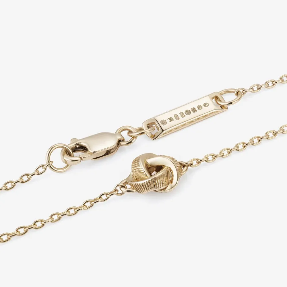 886 The Royal Mint - 886 Tutamen Knot Necklace 18" 9ct Yellow Gold