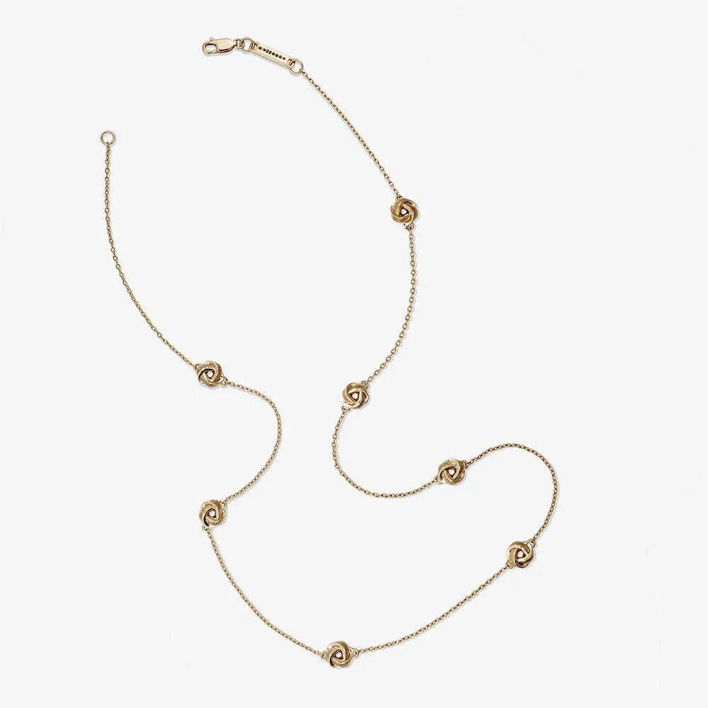 886 The Royal Mint - 886 Tutamen Knot Necklace 18" 9ct Yellow Gold