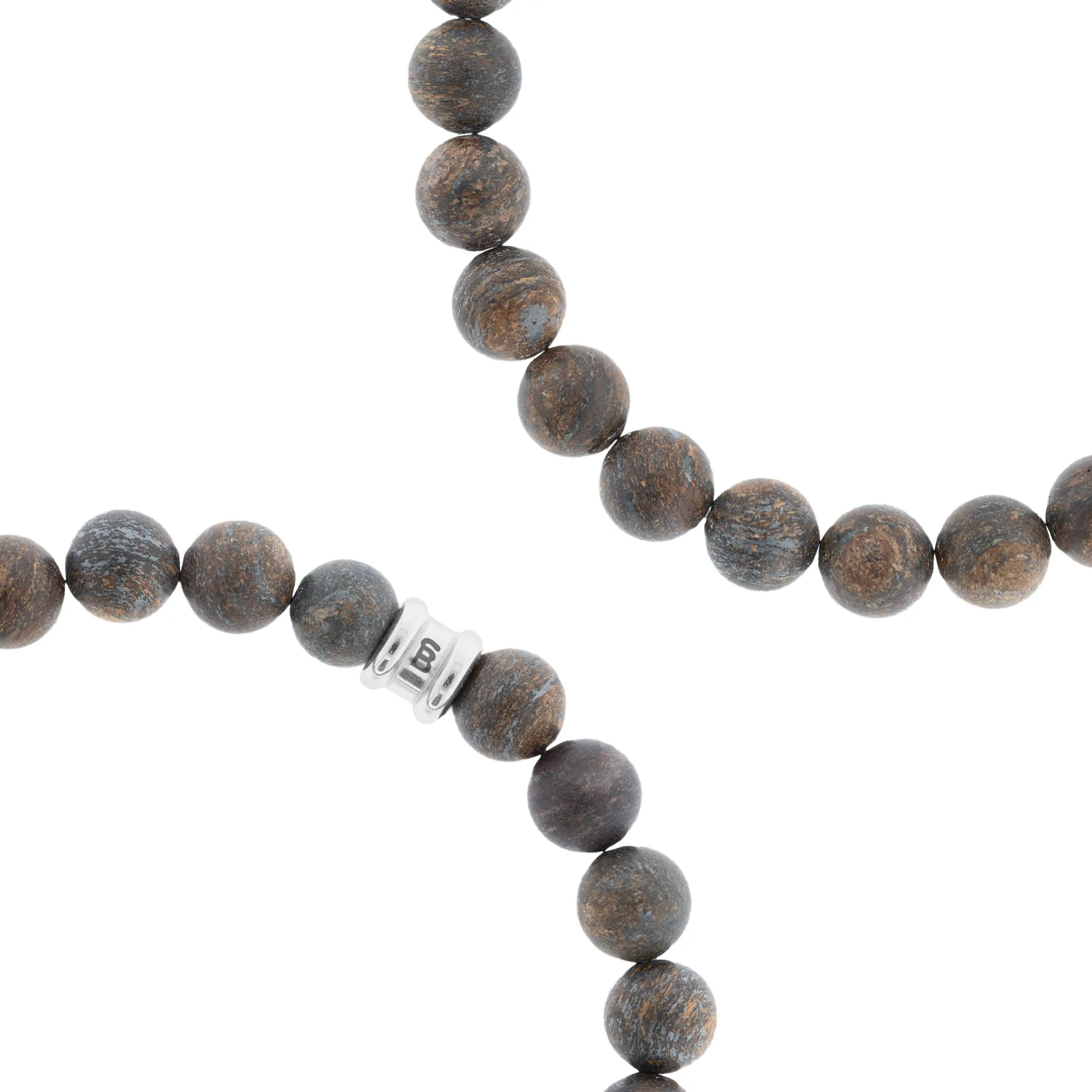 8mm Round Gemstone Bracelet Matt Bronzite SBB/011S