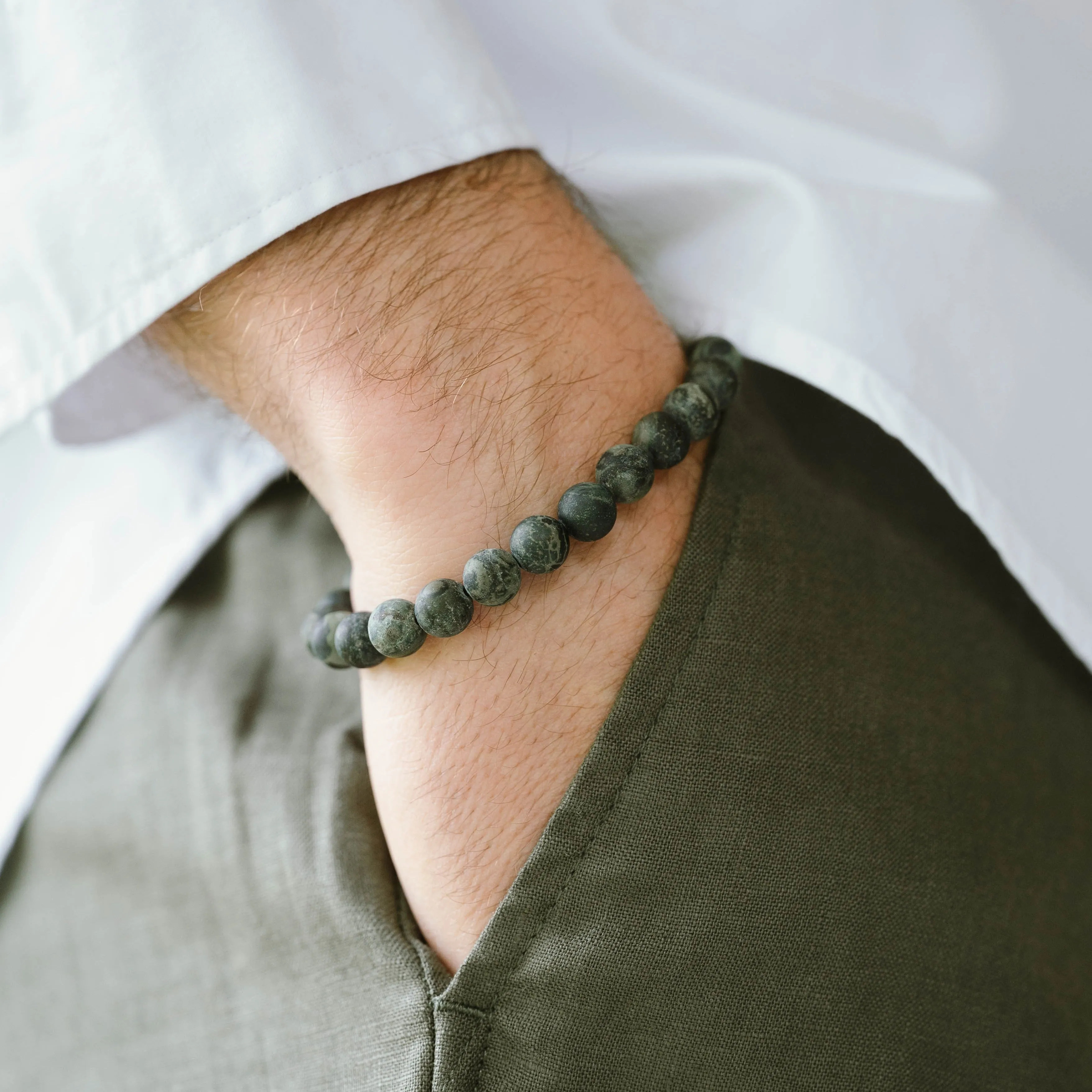 8mm Round Gemstone Bracelet Matt Kambaba SBB/006S