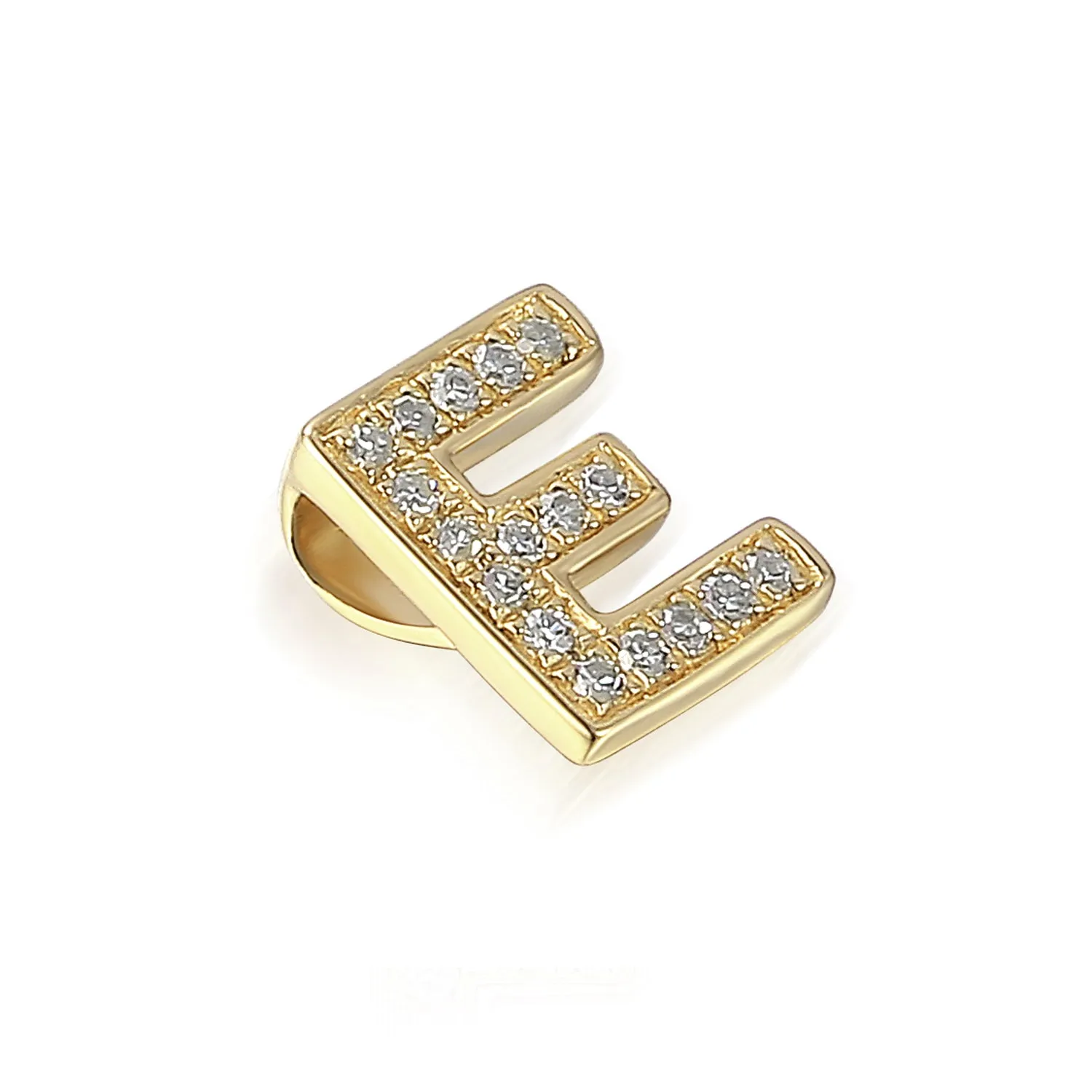 9ct Gold Initial Diamond Pendant Necklace in 9ct Yellow or 9ct White Gold