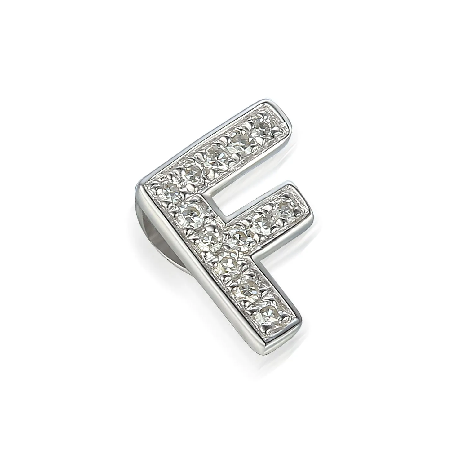 9ct Gold Initial Diamond Pendant Necklace in 9ct Yellow or 9ct White Gold