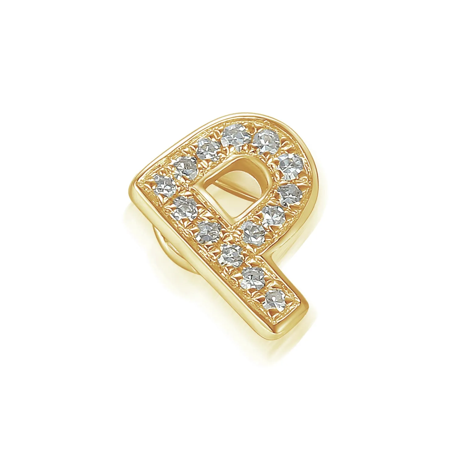 9ct Gold Initial Diamond Pendant Necklace in 9ct Yellow or 9ct White Gold
