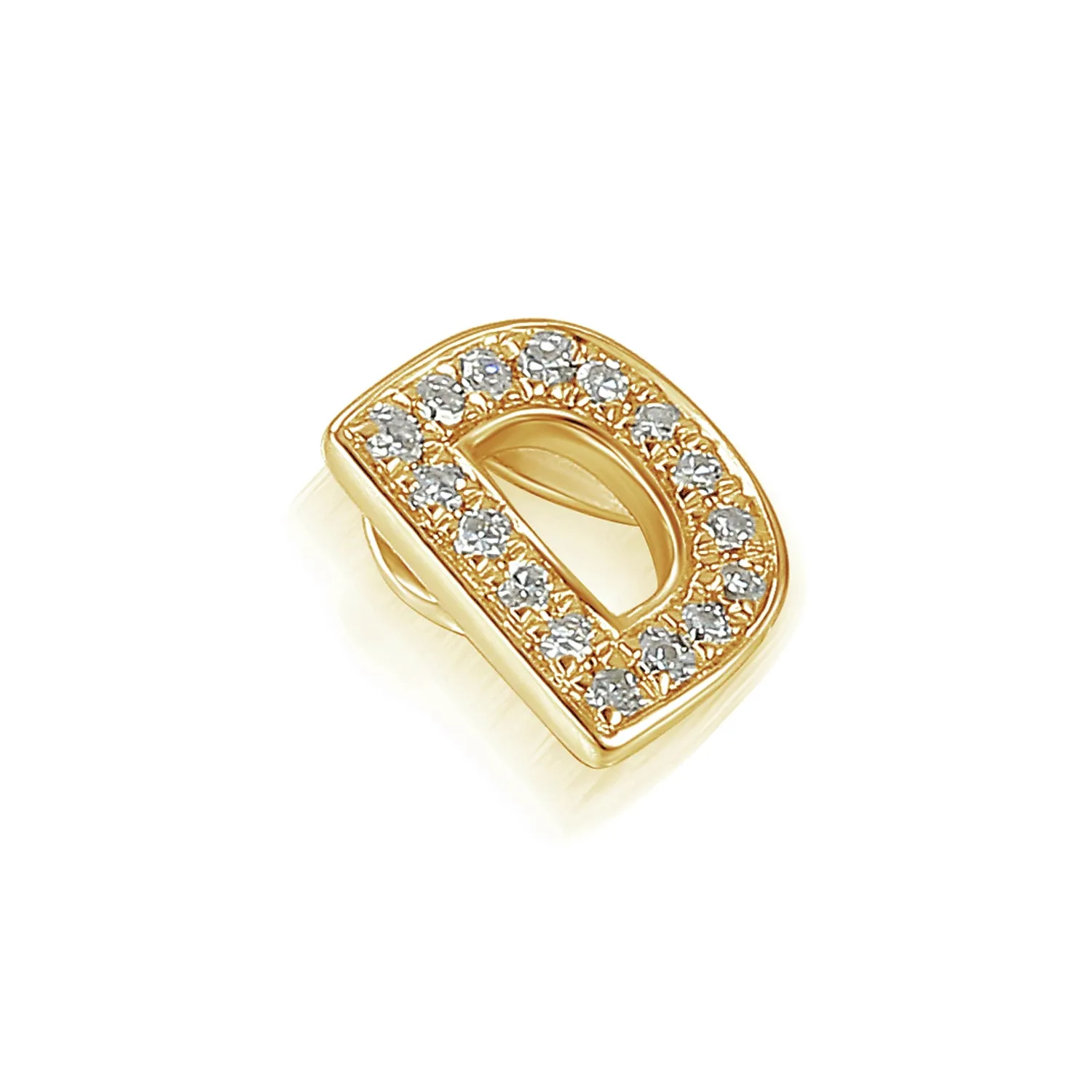 9ct Gold Initial Diamond Pendant Necklace in 9ct Yellow or 9ct White Gold