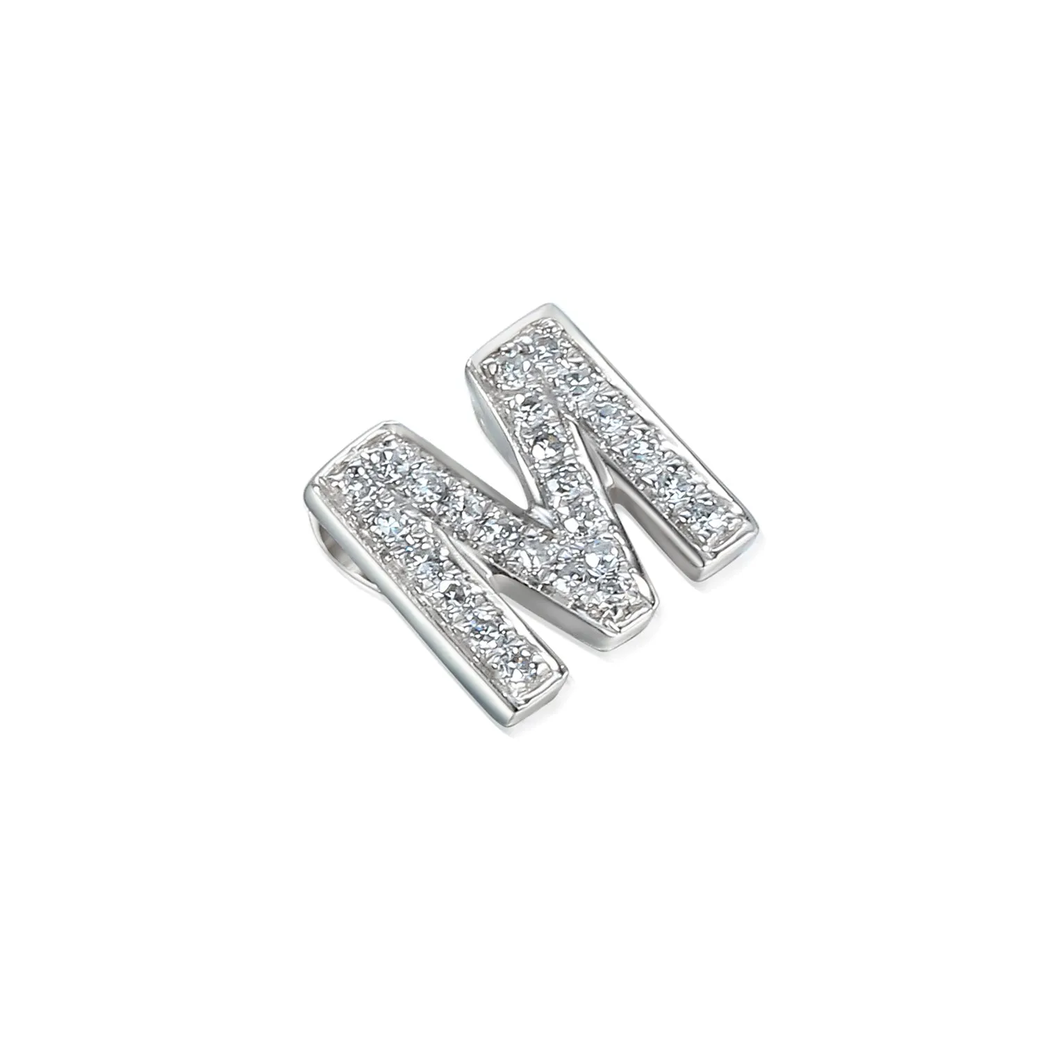 9ct Gold Initial Diamond Pendant Necklace in 9ct Yellow or 9ct White Gold