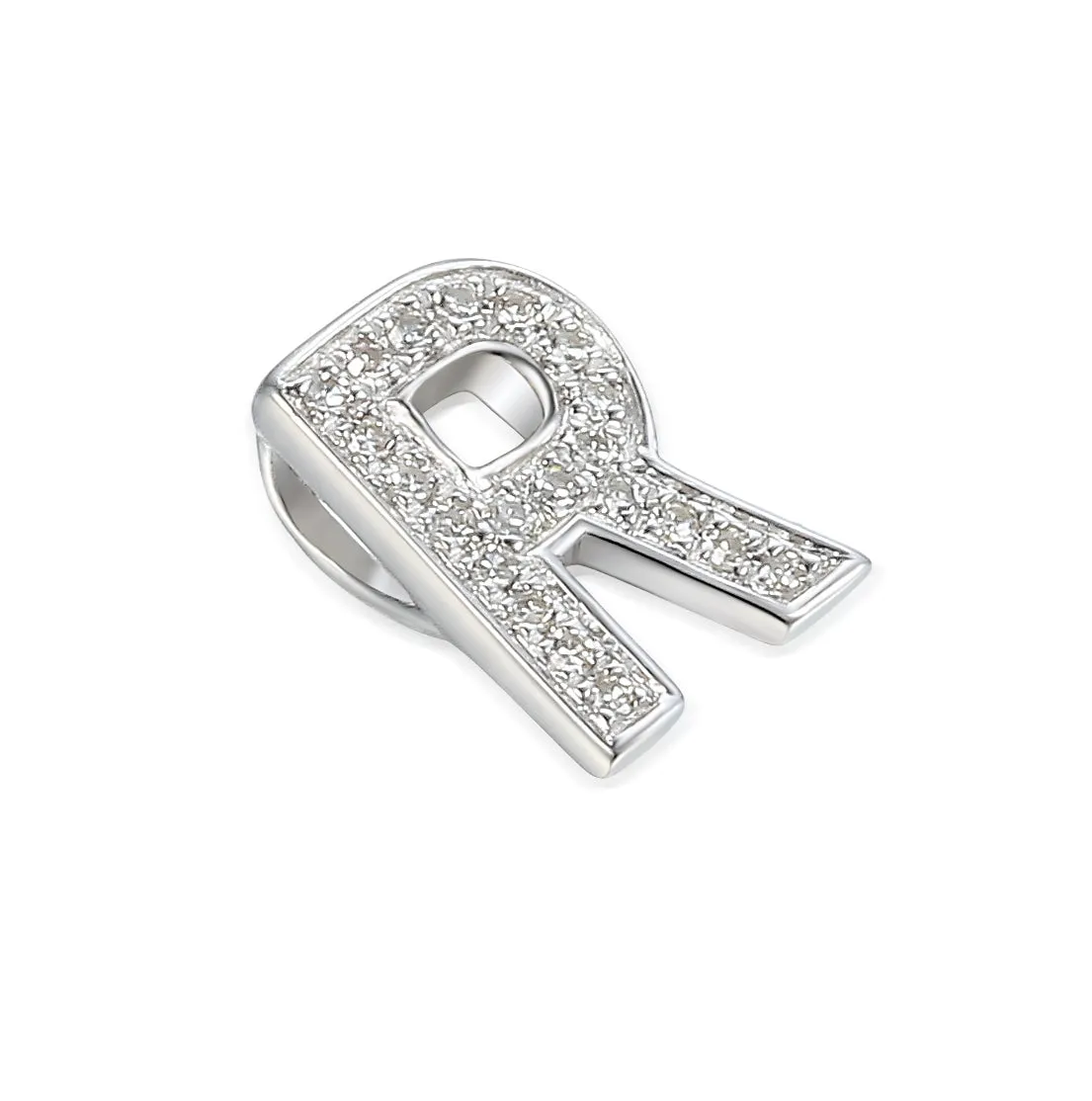 9ct Gold Initial Diamond Pendant Necklace in 9ct Yellow or 9ct White Gold