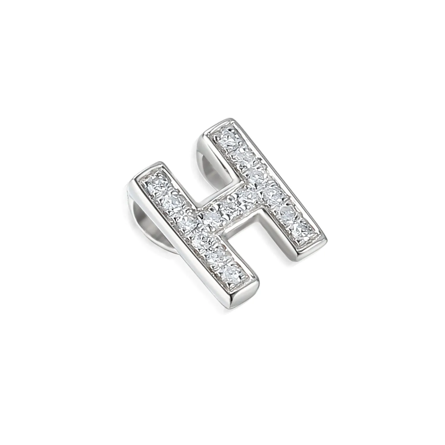 9ct Gold Initial Diamond Pendant Necklace in 9ct Yellow or 9ct White Gold