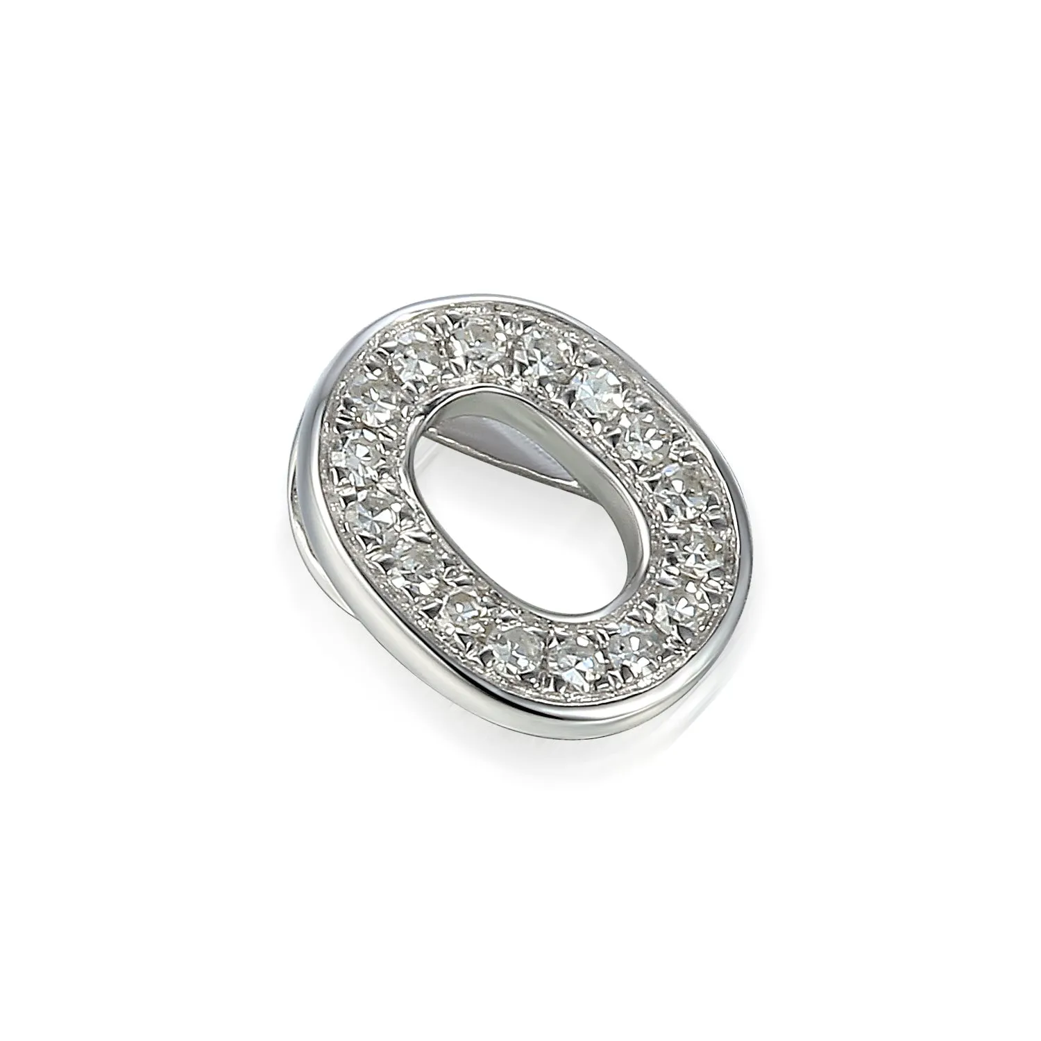 9ct Gold Initial Diamond Pendant Necklace in 9ct Yellow or 9ct White Gold