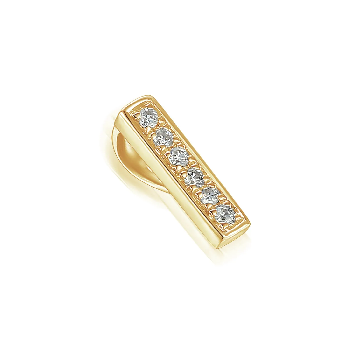 9ct Gold Initial Diamond Pendant Necklace in 9ct Yellow or 9ct White Gold
