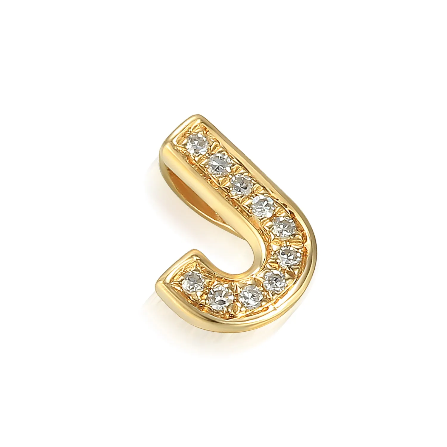 9ct Gold Initial Diamond Pendant Necklace in 9ct Yellow or 9ct White Gold