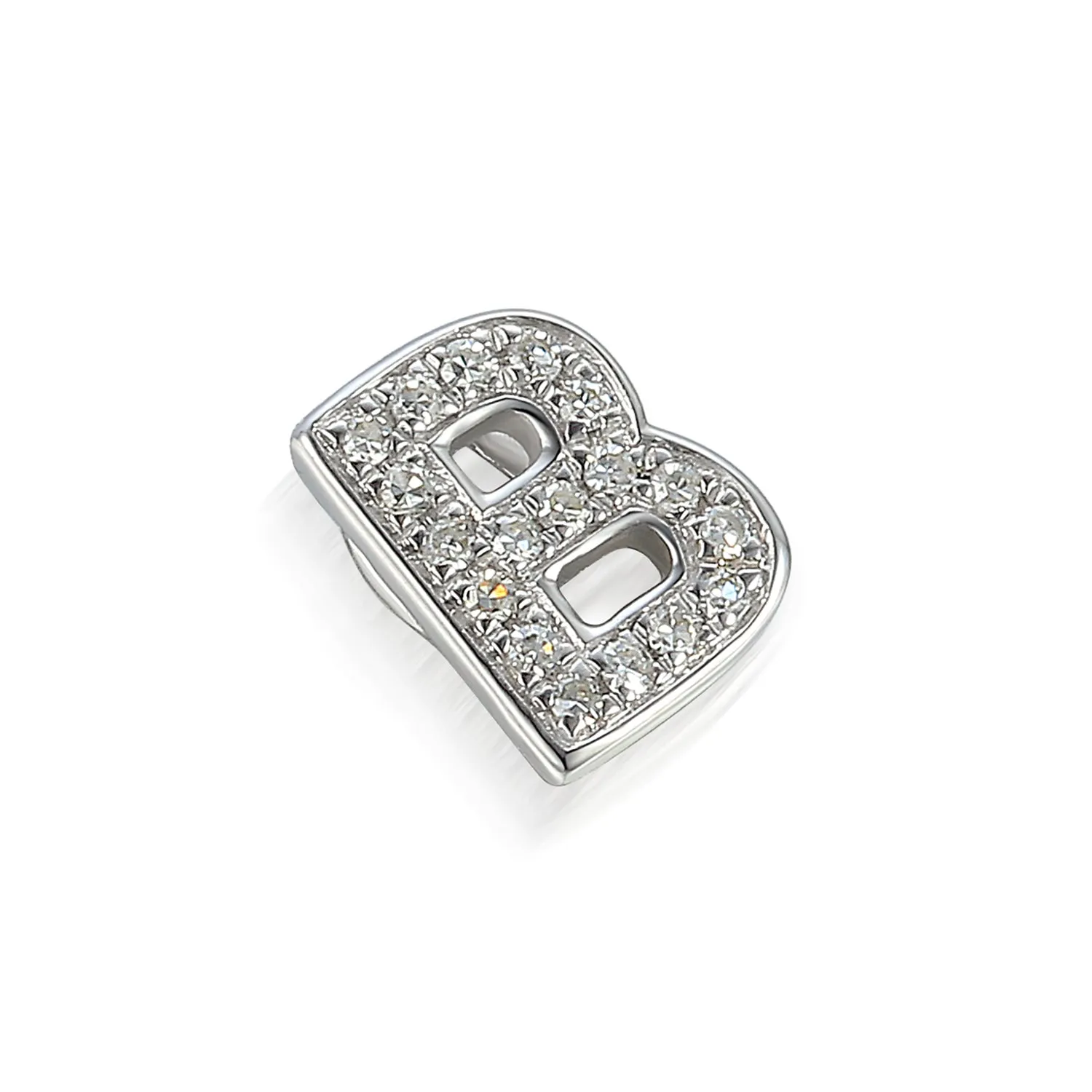 9ct Gold Initial Diamond Pendant Necklace in 9ct Yellow or 9ct White Gold