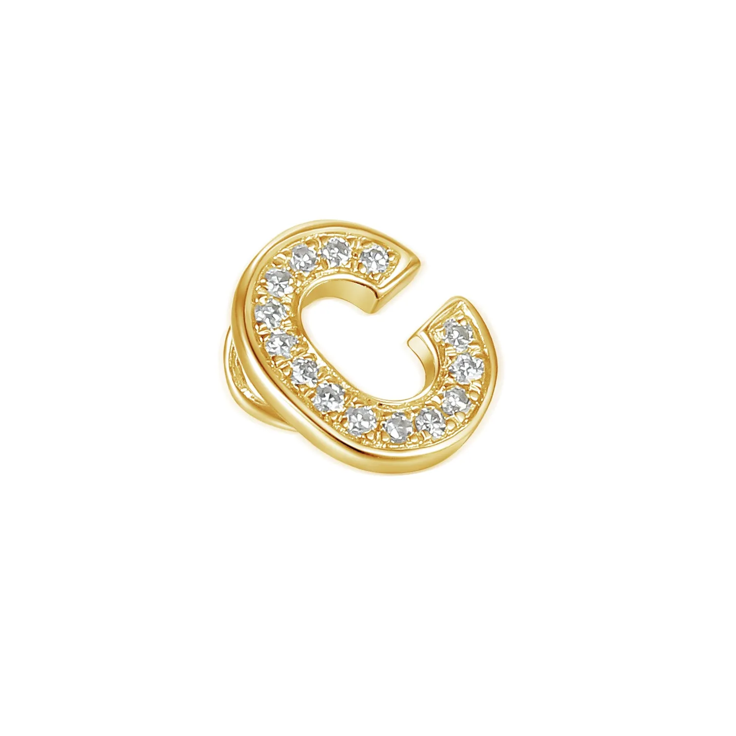 9ct Gold Initial Diamond Pendant Necklace in 9ct Yellow or 9ct White Gold
