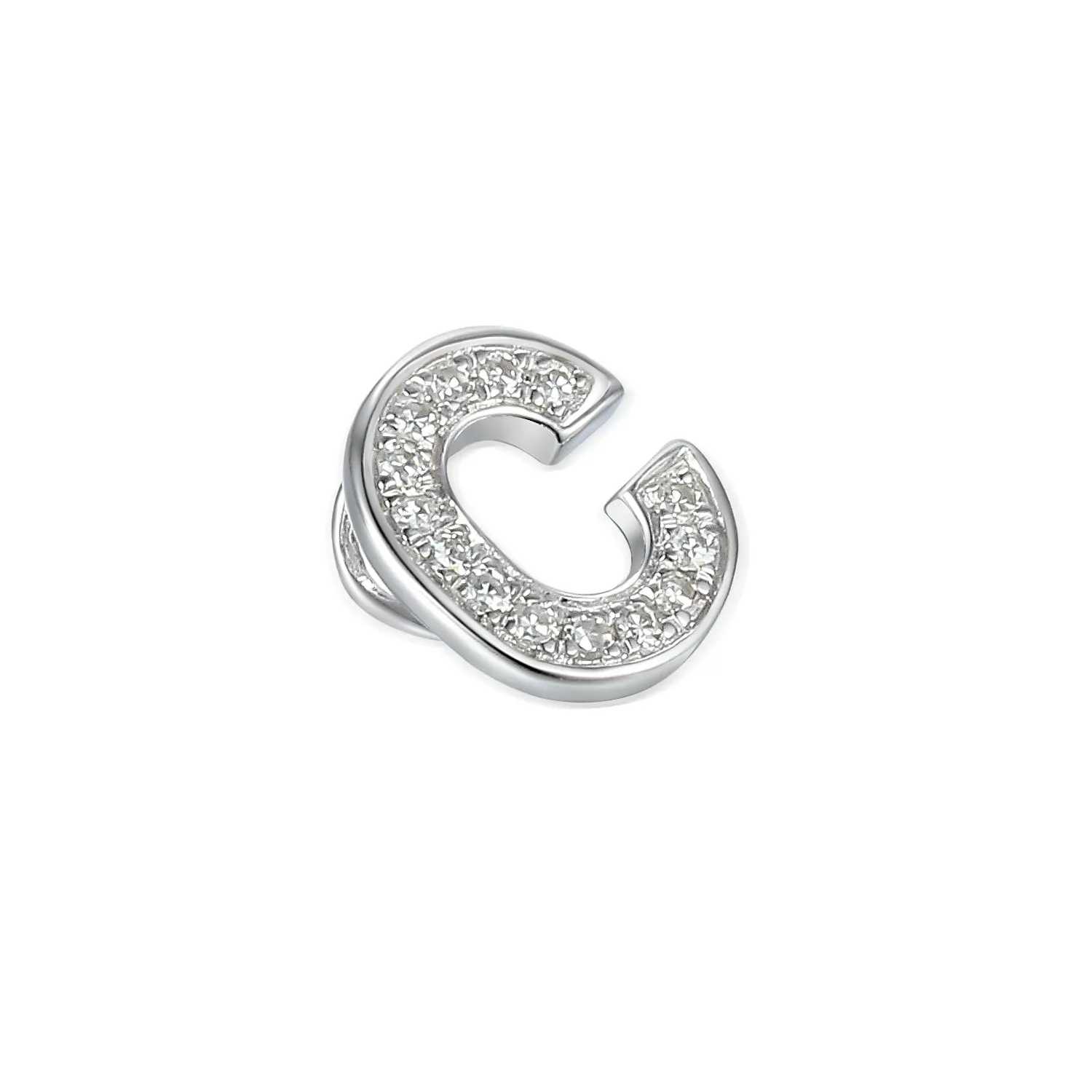 9ct Gold Initial Diamond Pendant Necklace in 9ct Yellow or 9ct White Gold