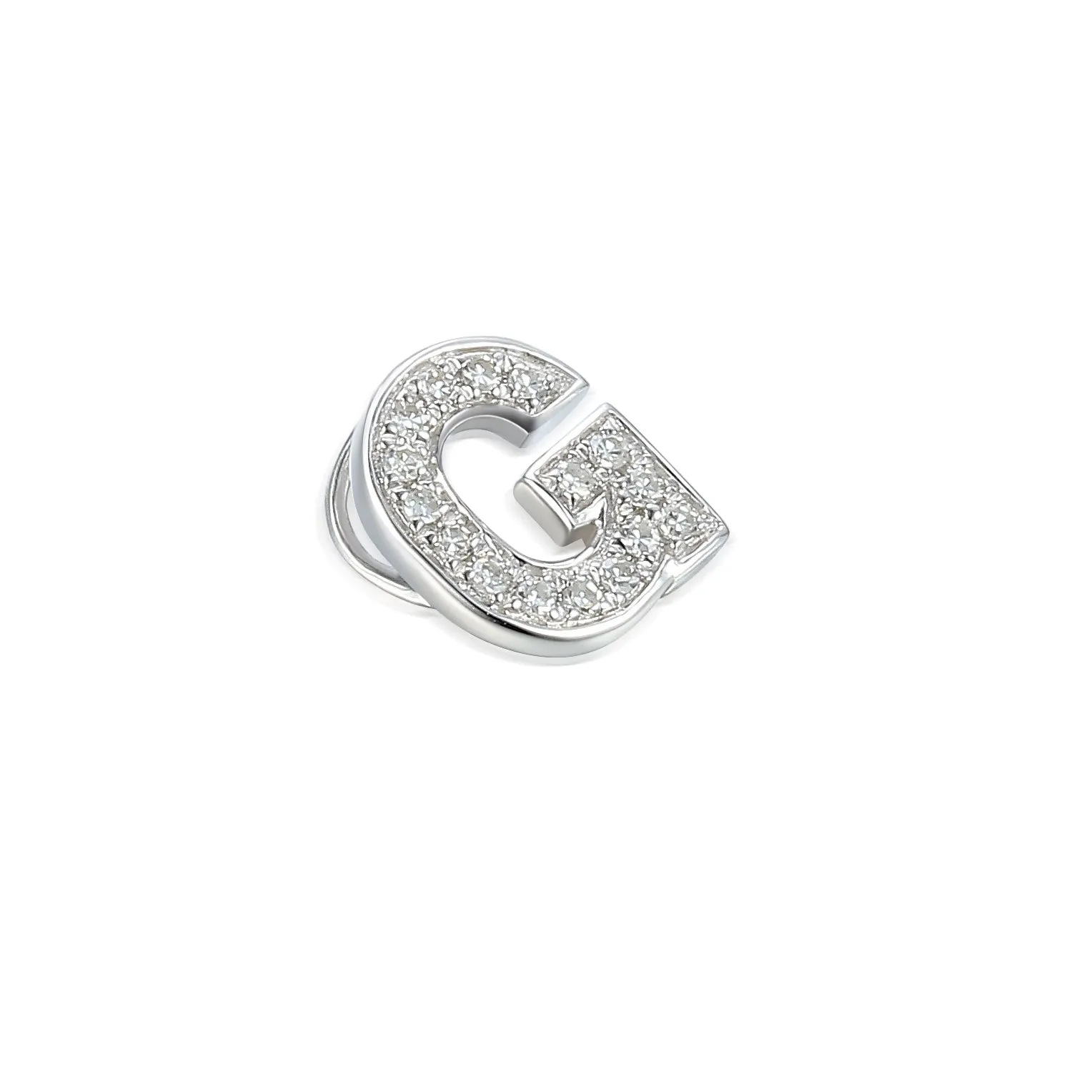 9ct Gold Initial Diamond Pendant Necklace in 9ct Yellow or 9ct White Gold