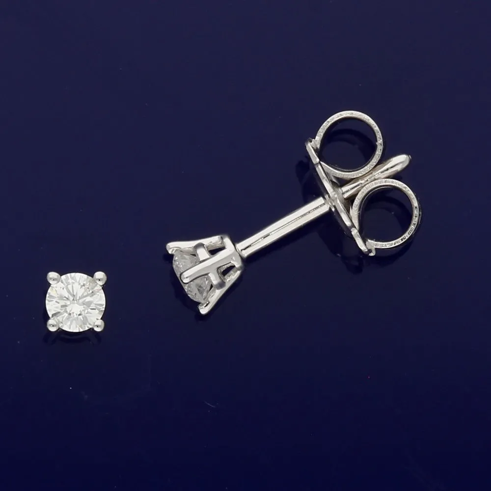 9ct White Gold 0.20ct Diamond Stud Earrings