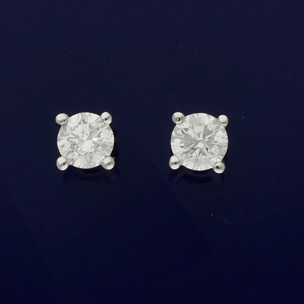 9ct White Gold 0.25ct Diamond Stud Earrings