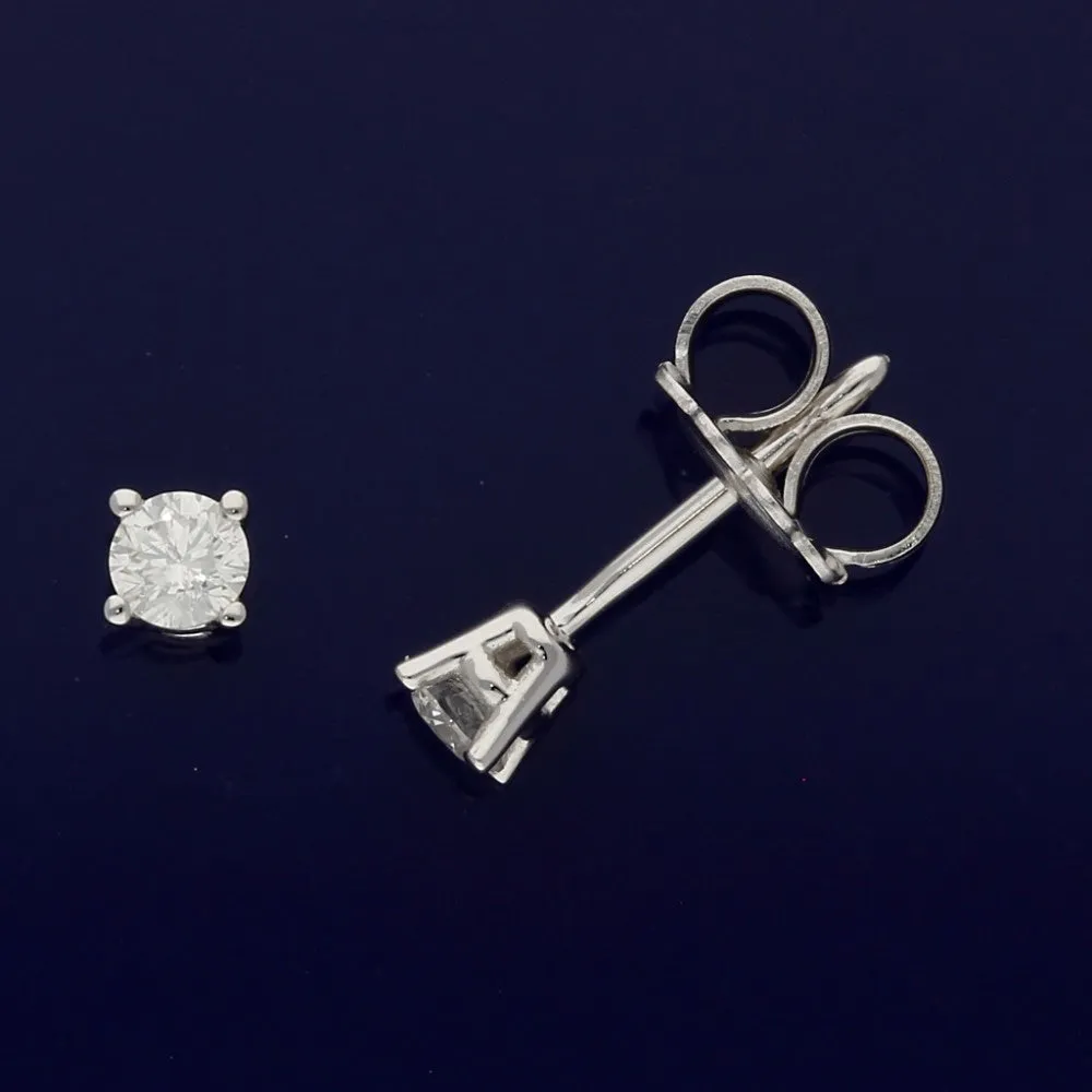 9ct White Gold 0.25ct Diamond Stud Earrings
