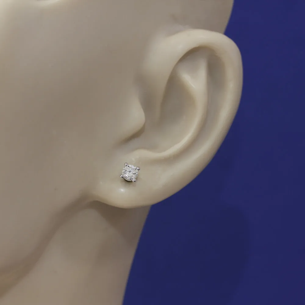 9ct White Gold 0.50ct Diamond Stud Earrings