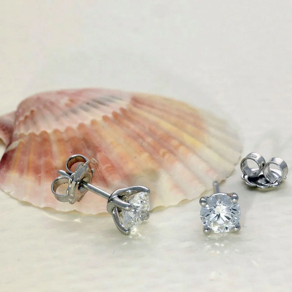 9ct White Gold Laboratory-Grown Diamond Stud Earrings 1.50ct