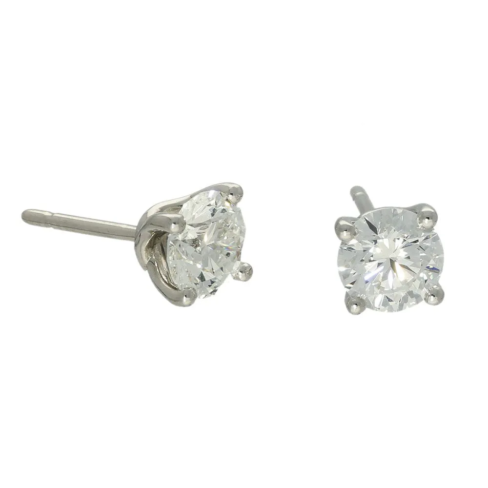 9ct White Gold Laboratory-Grown Diamond Stud Earrings 1.50ct