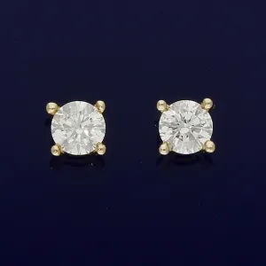 9ct Yellow Gold 0.25ct Diamond Stud Earrings