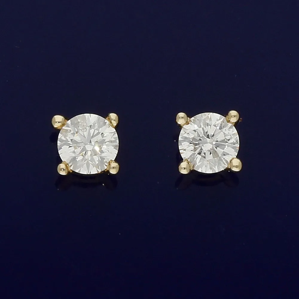 9ct Yellow Gold 0.25ct Diamond Stud Earrings