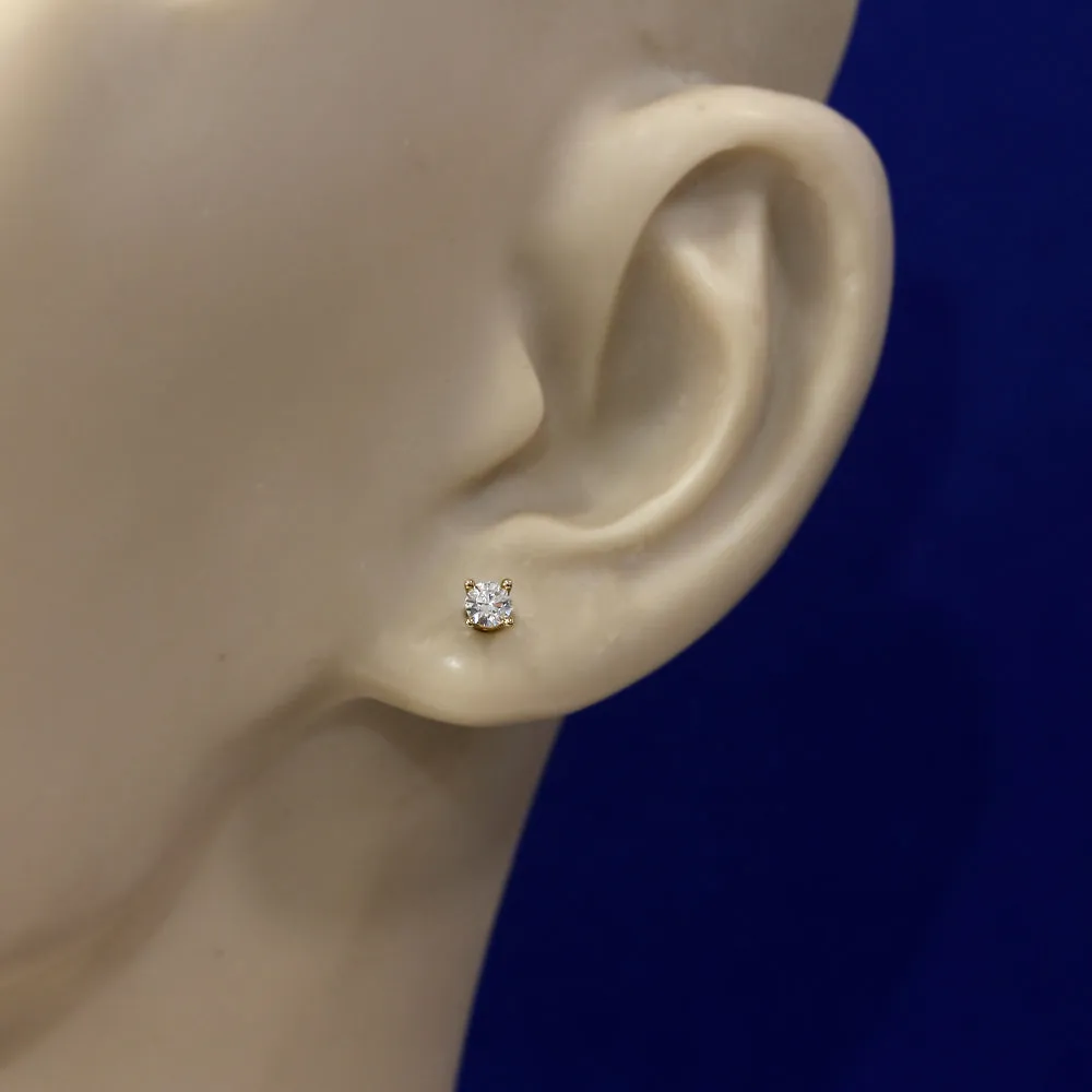 9ct Yellow Gold 0.25ct Diamond Stud Earrings