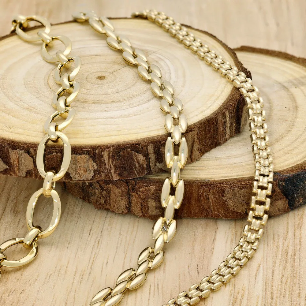 9ct Yellow Gold Chain Necklace 17"