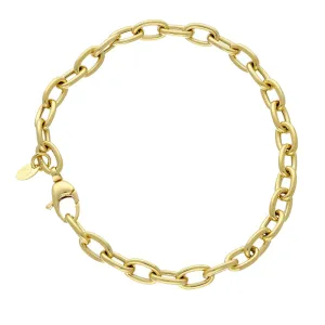 9ct Yellow Gold Oval Belcher Link Chain Bracelet