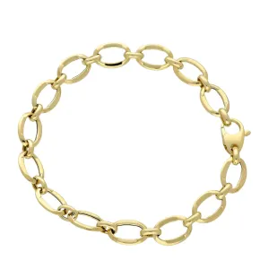 9ct Yellow Gold Oval Link Chain Bracelet