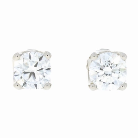 9ct White Gold 1.50cts Lab Created Brilliant Cut Diamonds Solitaire Stud Earrings