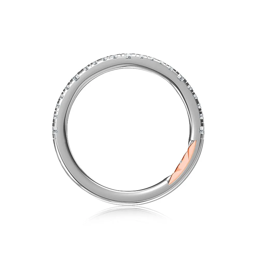 A. Jaffe 14k Intricate Pointed Diamond Wedding Band