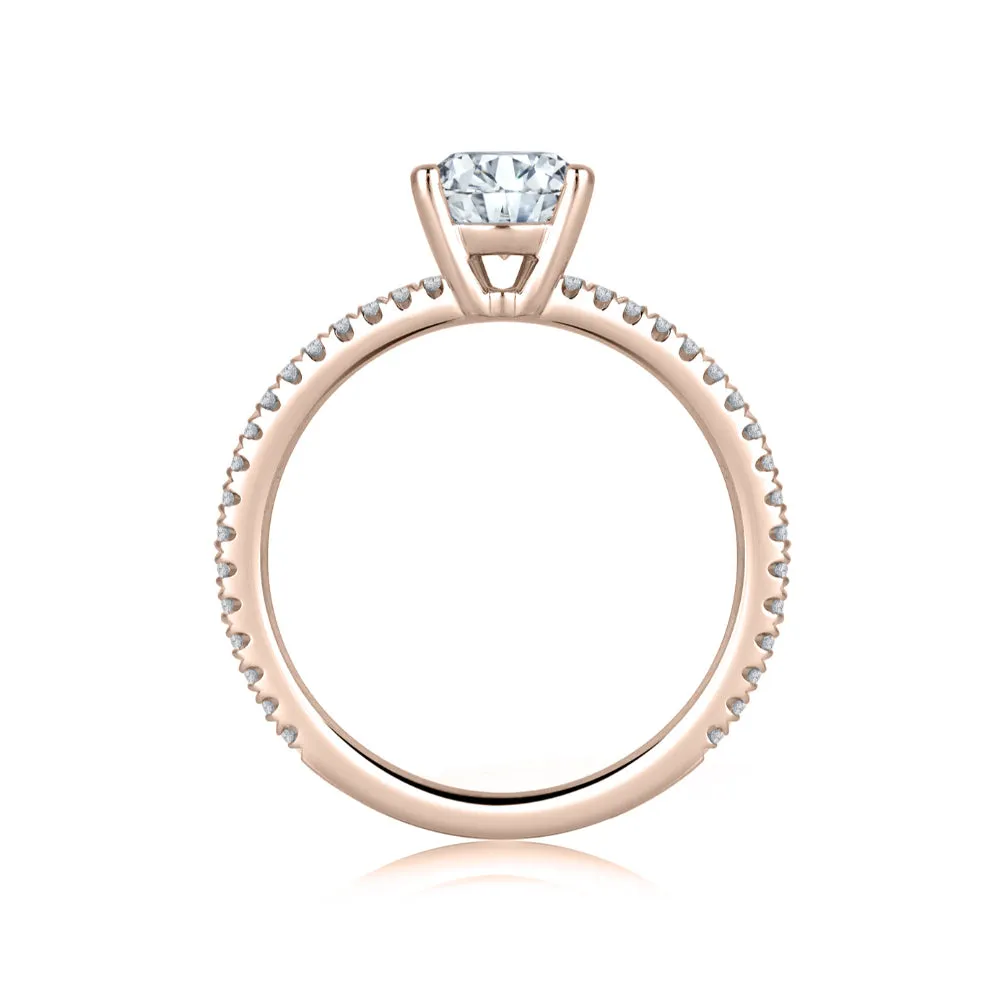 A. JAFFE Classic Micro Pave Engagement Ring