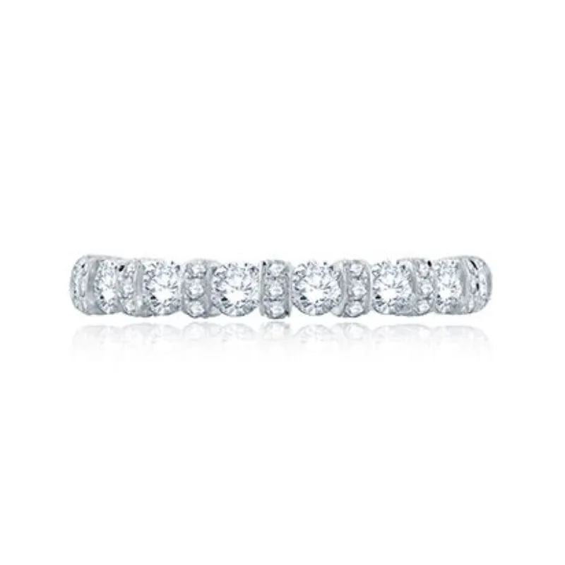 A. JAFFE Diamond Collar Accent Half Circle Wedding Band