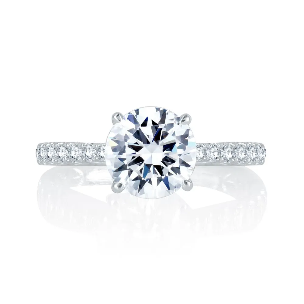 A. JAFFE French Pav Quilted Engagement Ring