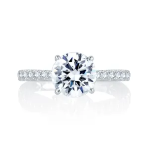 A. JAFFE French Pav Quilted Engagement Ring