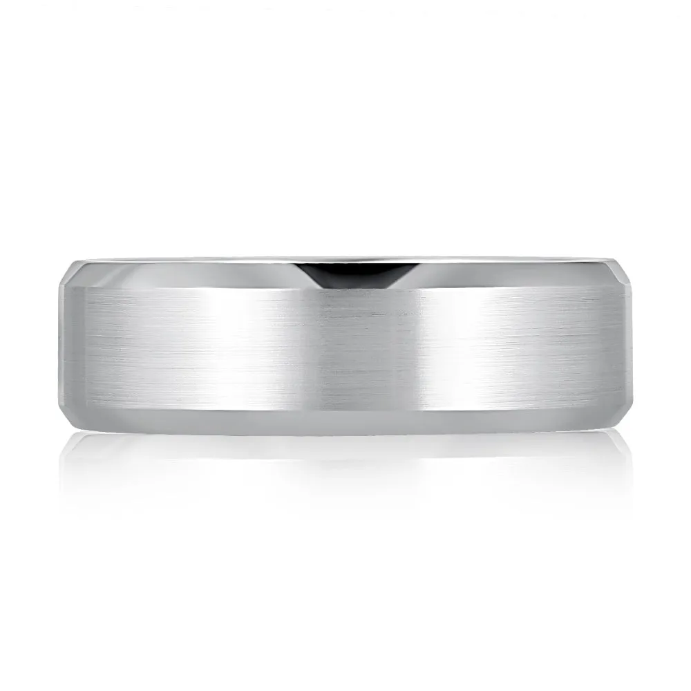 A. Jaffe Men's 14k 6mm White Gold Wedding Band