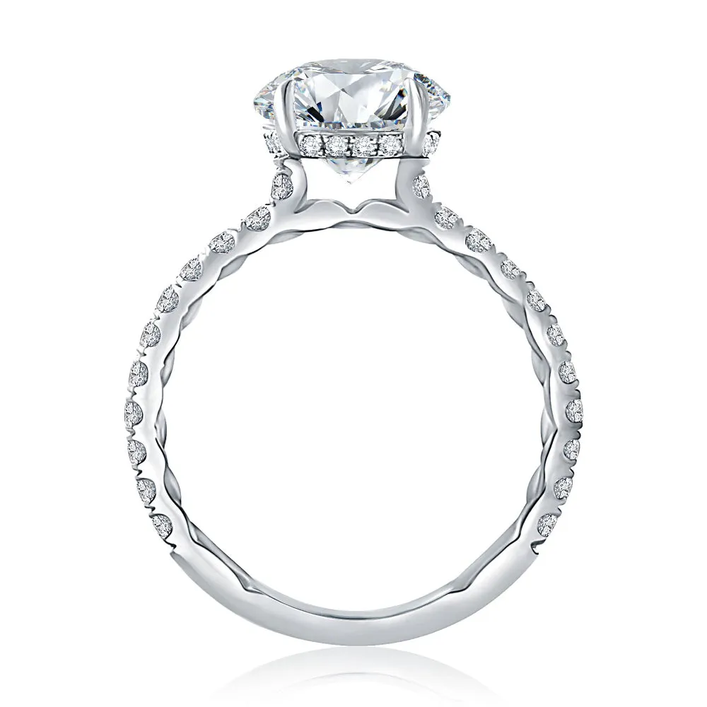 A. Jaffe Round Diamond Solitaire Engagement Ring
