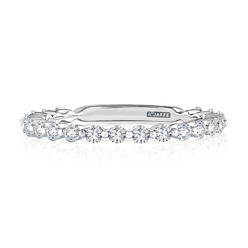 A. Jaffe Single Prong Three Quarter Way Diamond Band